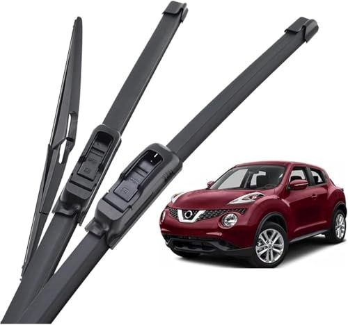 Window Wiper Blade Set for Nissan Juke 2019-2016 2015 2014 2013 2012 2011 2010 22+14+12in, Automotive Front Rear Windshield Windscreen Car Wiper Arm All-Weather Performance