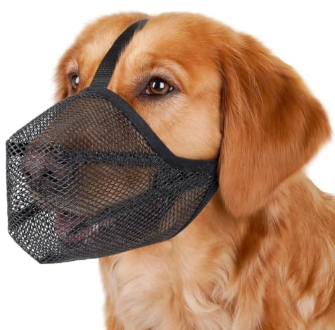 lomdung Maulkorb für Hunde, Für Kleine und Mittlere Hundes | Weicher Netzmaulkorb Giftköderschutz Hund, Einstellbare Maulkorb, Anti Beißen Kauen Bellen