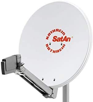 HD Sat Anlage von Kathrein für 2 Anschlüsse mit Kathrein CAS 80 (75cm) in weiß + Twin LNB - Für HDTV 1080p, 3D, Ultra HD 4K