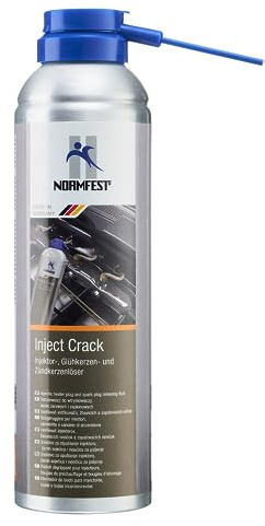 Normfest Inject Crack – Speziallöser für Injektoren, Glühkerzen und Zündkerzen, löst Verkohlungen und Korrosion, hitzestabil bis +100 °C, hochkriechfähig, für Motorreparatur und Werkstatt, 250ml