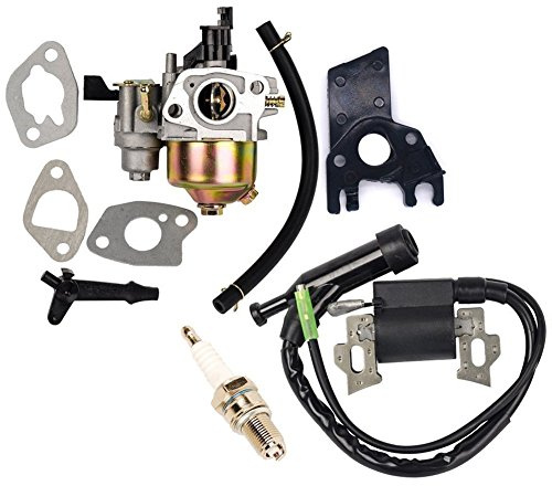 OxoxO Ersatzteil Vergaser Zündspule mit Zündkerze für Honda GX160 GX200 5PS 6,5PS Motorgenerator Rasenmäher Motor