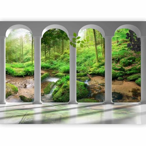 murando - Carta da Parati Moderna per Soggiorno, Foresta, 350x256 cm | Fotomurali in TNT, Decorazione da Muro XXL, Poster Giganti da Parete, Bosco, Produzione Europea