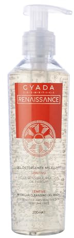 GYADA COSMETICS, Beruhigendes Reinigungsgel für die Gesichtsreinigung, geeignet für empfindliche Haut, empfindliche und reaktive Haut, Make-up-Entferner für nicht wasserfestes Make-up, mit Aloe Vera,