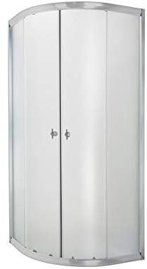 ECOLAM Duschkabine Marbella Dusche Schiebetür 90x90x180 cm Viertelkreis R55 Silikon Echtglas strukturiert leicht zu pflegen (90 x 90 cm)