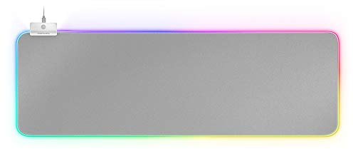 Mars Gaming MMPRGB2S, XXL musmatta, RGB 12-lägen, 2 USB 2.0, vit-silver