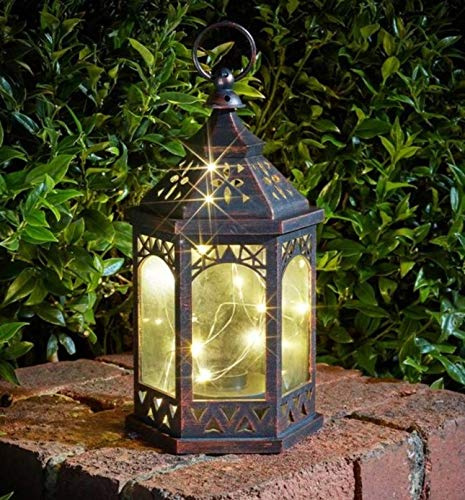Garden Mile Firefly Garden Lights Fairy Lanterns Jar Lights LED Outdoor Fairy Lights, Hanging Lantern for Garden, Wedding, Party, Bar, Café Battery Operated Fairy Light Maroc Lantern Indoor Outdoor
