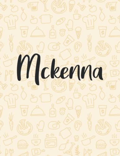 Mckenna: Weekly Menu Planner & Grocery ListMeal Planner Notebook Weight Loss Planner