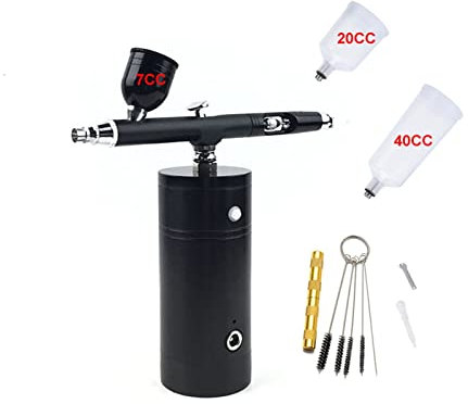 Pistola rociadora de pintura Kit de compresor de aerógrafo Uso doméstico Pistola de pintura en aerosol eléctrica Pluma de doble acción profesional Diy Diseño de arte de uñas Maquillaje Herra