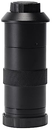 RANRAO Mikroskopkamera C-Mount Objektiv Zoom Mikroskop Okular Lupe Objektiv, CS C-Mount Mikroskop Kamera Zoom Monokular Objektiv, für elektronische Inspektion, Schmuckinspektion, 8X-130X
