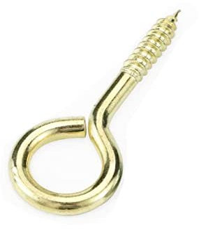 PiurUf Dübel Schrauben Set Schafe Augenhaken Ring Schrauben Fragezeichen Haken Holz Flachkopf Selbstschneidende Schraube Bolzenhaken Schrauben (Color : 0 (50pcs), Size : Copper Plating)