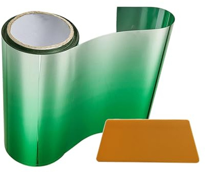 Dickly Film Teinté de Bande de Pare-Soleil de Voiture, Film de Pare-Brise, Autocollant de Pare-Brise, Film de Protection Solaire de Pare-Brise pour La Plupar, Vert