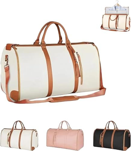 Luxe Lumiere Tasche, Zentotex Faltbare Reisetasche, Luxe Lumiere Faltbare Kleidertasche, Hohe Kapazität Faltbare Anzuggepäcktasche, Lucshy Reisetasche, Handgepäck, beige, ‎One Size