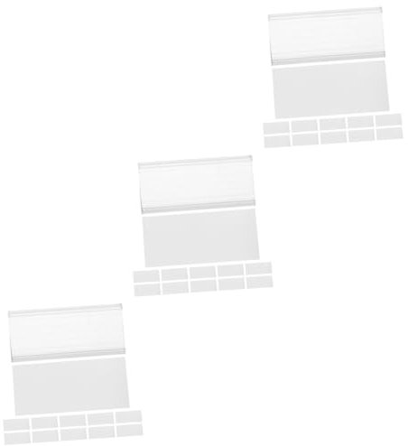 SOLUSTRE 60stücke Regaletikettenhalter Für Und Werbeschilder Transparent Installieren Für Supermärkte Geschäfte Und Veranstaltungen