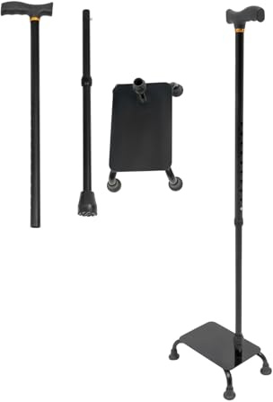 Treppensteighilfe, Treppensteigstock, 10 Einstellbare Höhe 85-105cm, Max 150kg, Gehstock, halbe Stufe, Balance-Gehstöcke, für Menschen mit schmerzenden Knien
