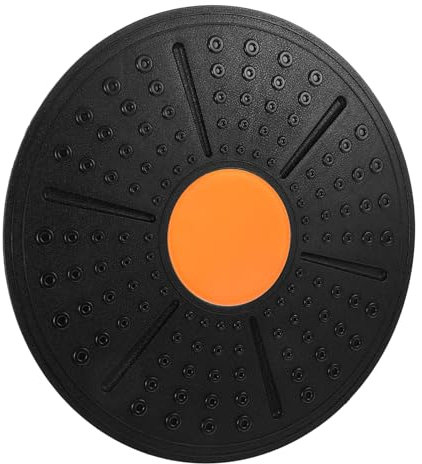 BELLIFFY Halbkreis Balance Board Aus Pp Rutschfestes Stabilitäts-trainingsgerät Für Fitness Rehabilitation Und Yoga Leichtes Tragbares Sensorik-übungsbrett in Schwarz-orange
