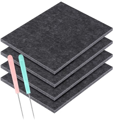 AILUYA Set of 4 Tingling Needles for Kids, 20x15x1cm, Felt Mat, Set with 2 Needles, DIY Mat, Kids Gifts
