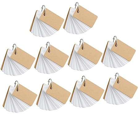 GRADENEVE 10stücke Notizblock Mit Kraftpapierumschlag Praktische Memo Pads Für Schule Und Büro Für Notizen Und Lesezeichen Handlich Und Tragbar Weiß