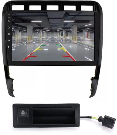 9 Android Auto GPS Radio Navigator Carplay Replacement for Porsche Cayenne S 9PA Turbo 955 957 2002/08-2010/09 mit GPS Bluetooth FM USB TPMS SWC WiFi DVR RDS DAB+ Auto Rückfahrkamera