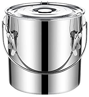 GUHPZA Olla de Acero Inoxidable con Tapa, Olla de Acero Inoxidable para cocinar en casa, 30 x 30 cm (20 l)