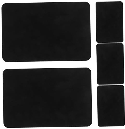 FONDOTIN 5pcs Vinyl Record Cleaning Cloth Set Anti-static Microfiber Dust Remover for Cd Albums and Turntables Black