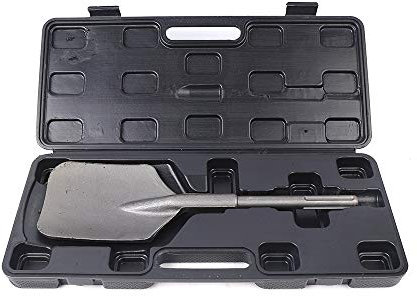 Clay Spade for Breaker, 5 Pit Shovel Jack Hammer Breaker 40Cr Chrome Steel Clay Spade Chisel Bit for Jack Hammer, Jack Hammer Clay Spade Shovel Bit with Carrying Case