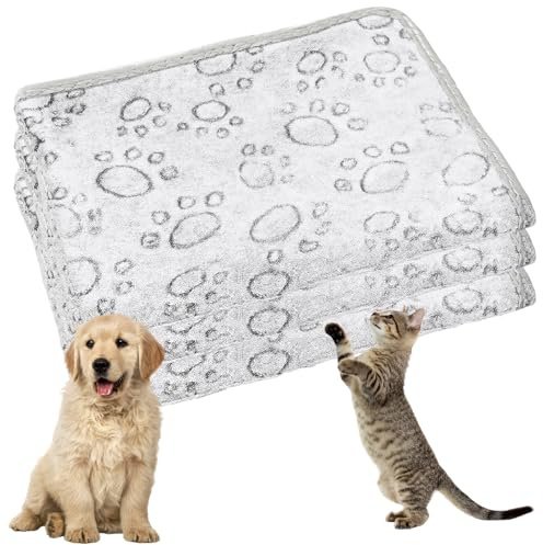 YceLon Katzendecke, 3 Stück Flauschige Hundedecken, Weiche Haustierdecke Für Kleine Hunde Und Katzen, 40 x 60 cm, Ideal Für Sofa, Auto Und Käfig