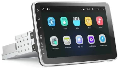 AUTORADIO 1 DIN ANDROID CON SCHERMO ESTRAIBILE DA 10 CARPLAY GPS WIFI 4 GB DI RAM + 64 GB DI ROM