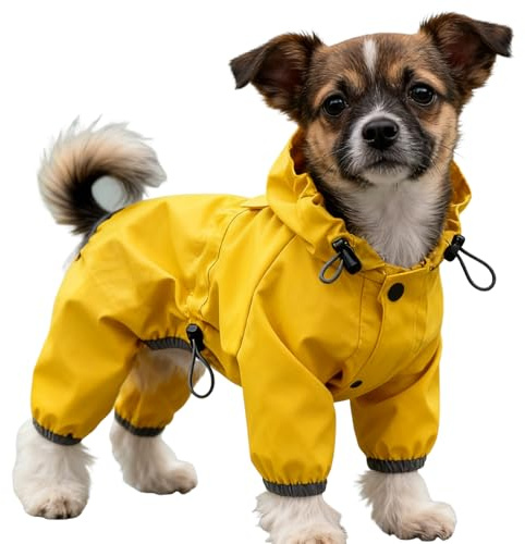 Chubasqueros para Perros – Ropa Impermeable para Cachorros – Chaqueta Impermeable para Perros de Raza pequeña y Media, Invierno, Navidad, Halloween, Caminar, Caza, Acción de Gracias, al Aire Libre