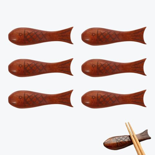 6 Piezas Soporte Para Tenedor Cuchara, Cena Cuchara Soporte, Resto De Palillos De Madera, Palillos Utensilio Soporte, Soporte Para Palillos De Madera Para Mesa, Accesorios De Comedor(Estilo B)