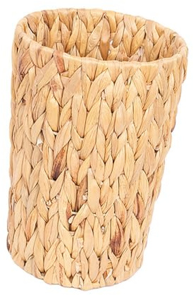 Elnwnnkc Cestino portaoggetti in vimini intrecciato multiuso con bidone della spazzatura in giacinto d ' acqua con design alla per la decorazione della stanza Cestino per rifiuti intrecciato