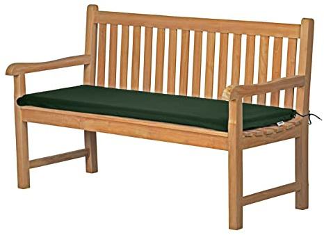 Kai Wiechmann Bankauflage Bankkissen Bankpolster Gartenbankauflage Polsterauflage Sitzauflage Sitzkissen Gartenbank 110 x 47 cm grün dunkelgrün hochwertig Made in Germany
