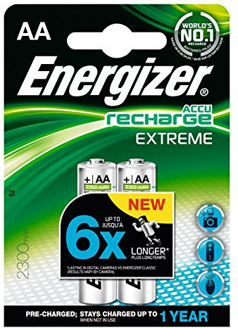 ENERGIZER Lot de 3 Blisters de 2 Accus Piles rechargeables HR6 Extreme AA 2300mah