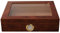 GERMANUS Cigar Humidor for approx. 30 Cigars, Brown, with Hygrometer and Humidifier and GERMANUS Manual