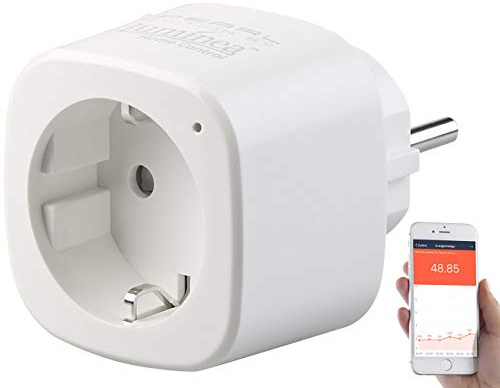 Luminea Home Control Elesion App: WLAN-Steckdose mit Energiekostenmesser, App und Sprachsteuerung (Elesion Bedienungsanleitung, WLAN Energiekostenmessgerät, TV)