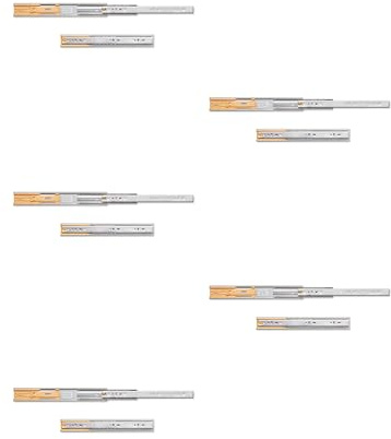 Emuca 3051005 Set Schubladenführungen, Vollauszug mit Rollen gedämpftes Scharnier 45mm x 300mm, Lot von 5