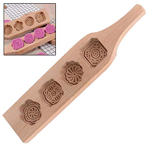 TOSSPER Wooden Cookie Molds Chinese Festival Moon Cakes Stampt Cake Biscuit Mould for Muffin Mooncake Chocolate Pumpkin Pie