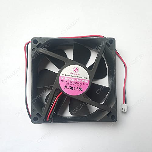 CYRMZAY Compatible for BI-SONIC BP802524HL-03 24V 0.25A 8CM 80 * 80 * 25MM 2Pin Cooling Fan