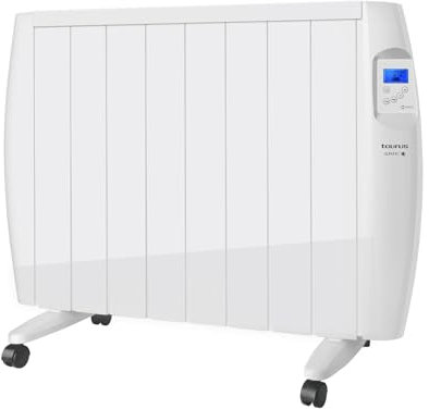Taurus - Emisor Térmico WIFI Malbork Connect 1500W | 3 Modos + Temperatura Ajustable | Ruedas + Soporte | Radiador Eléctrico APP Alexa Google Home | Apto Baños IP24 | Pantalla LCD | 15m2 | 58x77.5x8