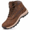 CYKYGGO Botas de Nieve Hombre Impermeable Botas Invierno Cálidas Forradas ​Botines Trekking Zapatos Invierno Boots Marrón 40