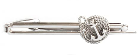 Anker Tampen Krawattenklammer ca. 6,6 cm silbern glänzend made i. Germany + Silberbox