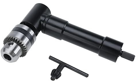 RealPlus Right Angle Attachment 90 Degree Cordless Right Angle Drill Adapter with 3/8 Keyed Chuck 8mm Hex Shank
