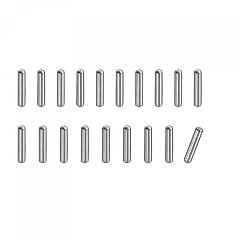 sourcing map 100Stk Spannstift 304 Edelstahl Rund Flach Holz Stützregale Befestigung 0.8x6mm