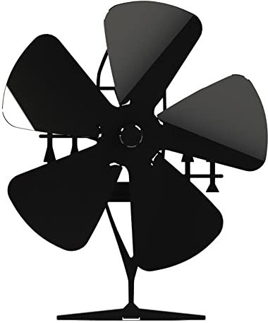 MIHTRA Ventilatore per Camino, Ventilatore per Stufa a Legna Ventilatore da Camino Ventola Stufa a Gas, Termoventilatore per Stufa con 5 Pale,Senza Elettricità Termoventilatore per Camino
