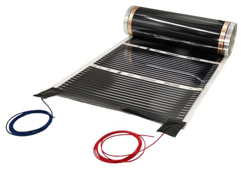 Pre-Attached Electric Wires 140w/m² Heating Film for Laminate Flooring, Floating Tile Systems (3M²(50cm*6m))