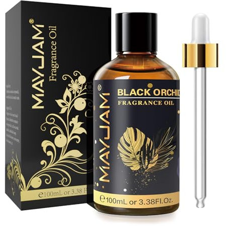MAYJAM Aceite Perfumado de Orquídea Negra 100ml, Aceite con Fragancia Para Difusores de Aceites Esenciales, Aromaterapia, Hogar, Quemador de Aceite