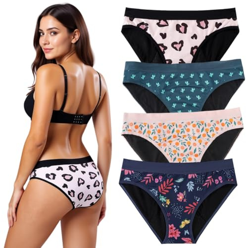 FLADY Pantaloni mestruali pantaloni mestruali biancheria intima a tenuta stagna per le donne biancheria intima mestruale flusso pesante adolescenti pantaloni mestruali mutandine per ragazze pantaloni