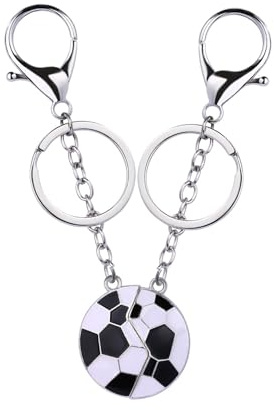 CERSLIMO Best Friend Keyring - Cute Bff Keychain for 2 Girls, Matching Magnetic Friendship Keychains | Friendship Gifts, Kids Jewellery Birthday Christmas Gifts, Football Keyring