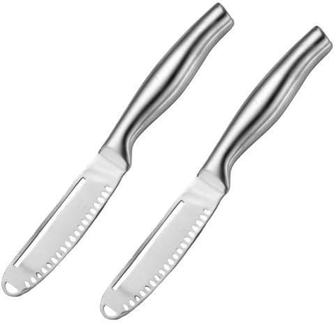 Mwwvzefl Buttermesser Loch Käse Dessertmesser Edelstahl Marmeladenmesser Besteck Toast Sahne Brot Käseschneider Küchenwerkzeuge