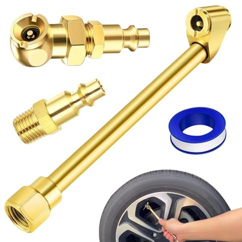 Luftfutter-Kit, Doppelkopf-Luftfutter | Hochfester Luftspannfutter-Satz, Luftspannfutter-Beschläge | Robustes Reifenfüllgerät, Spannfutter, Kompressor-Zubehör für Autos, Fahrräder, Motorräder