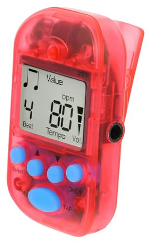 JEWEDECO Digitales Metronom Kleiner Metronom für Gitarre Klavier Violine mit Rutschfestem Clip Design Multifunktional und Präzise für Musikinstrumente